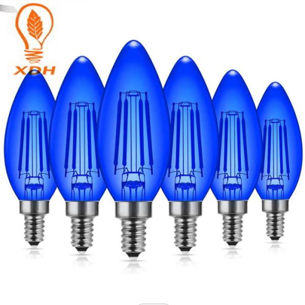 Buy cheap 4W C35 Colored Edison Bulbs Blue E12 Candelabra Light Bulbs from wholesalers