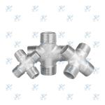 Stainless steel forged high-pressure pipe fittings, welded four-way stainless
