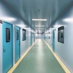 50mm Thick Automatic Cleanroom Swing Door Stainless Steel Hospital Interior