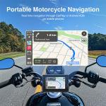 Wireless Carplay Motorcycle Android Auto GPS Navigation Screen with 5 Inch touch