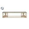 Buy cheap Gold Silver OEM Stainless Steel TV Stand With 12mm Tempered Glass from wholesalers