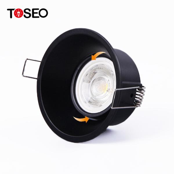 Buy cheap Slim 85mm Cut Out Anti Glare Downlights Deep Cup Black Living Room Ceiling Lights from wholesalers