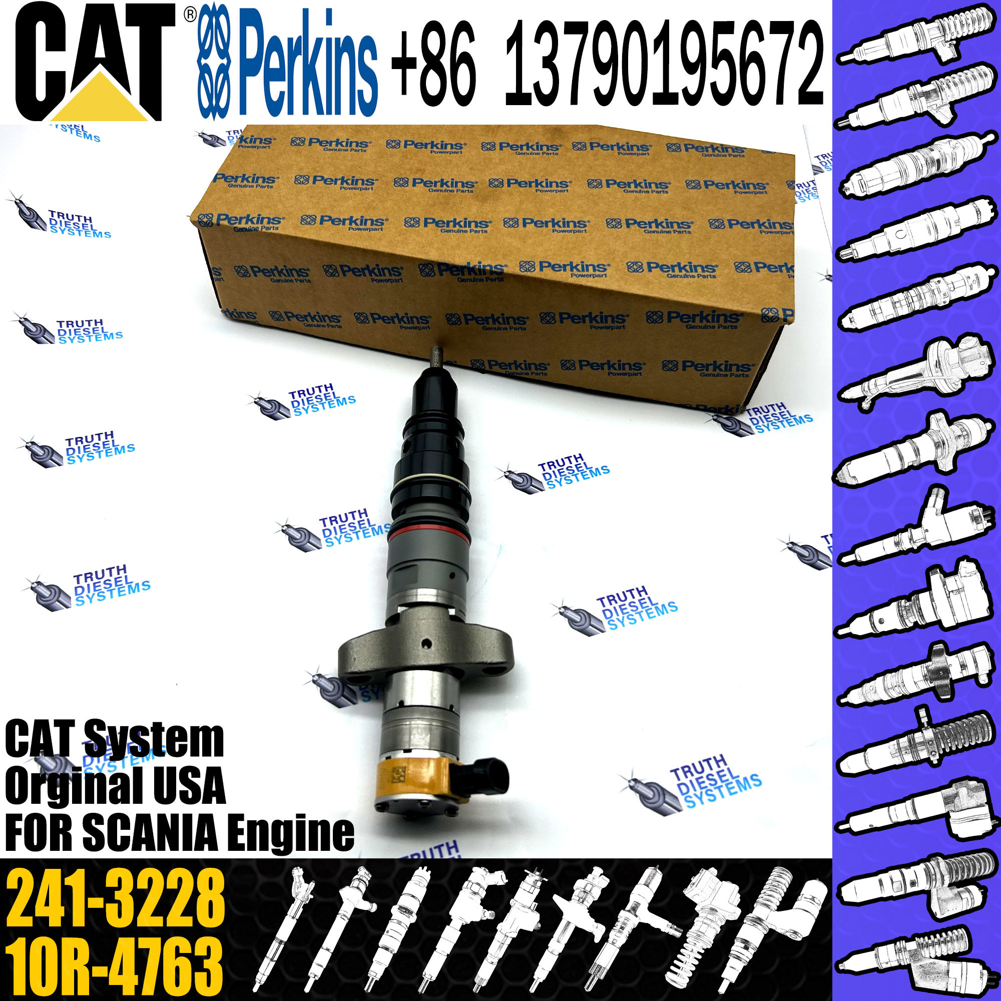 C-aterpillar Diesel fuel injector 263-8218 268-1839 238-8901 241-3228 241-3238 for C7 C9 engine