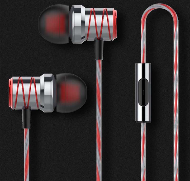 Impedance 16Ω with Metal Mircophone TPE Material HZD1811E and ring off playing stop and volume control earphone