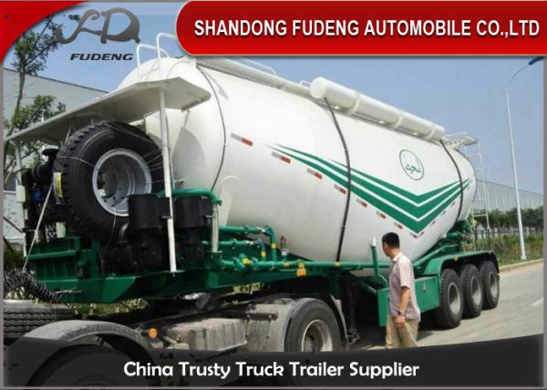 Buy cheap V shaped Bulk cement tanker semi-trailer 45CBM powder material transport trailer from wholesalers