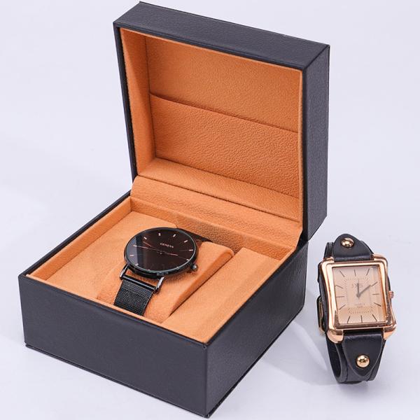 Buy cheap Stylish Soft Lining PU Leather Watch Storage Box With Inner Jewelry Pocket from wholesalers