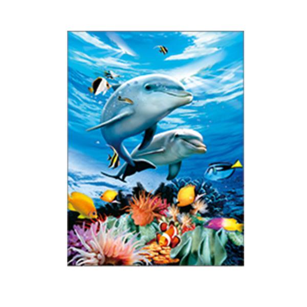 Buy cheap Living Room Decoration 3D Lenticular Photography Sealife Dolphin Images With Deep Effect from wholesalers