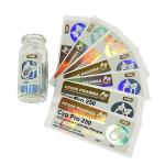 Injection Bottle Adhesive Custom Foil Stickers Printing For Boxes Packing