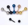 Buy cheap Retro 3 4 5 mm Men's Stainless Steel Ball Barbell Ear Piercing Studs Earrings Black Golden Sale Fashion from wholesalers