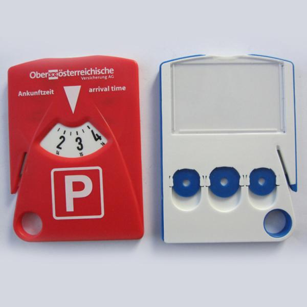 Buy cheap Auto Spare Parts Design Style Red Logo Parking Timer 50*110*10mm Parking Disc with Clock from wholesalers