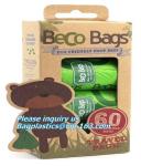 Earth-Friendly Dog 100% Compostable Bags For Poop,4Refill Rolls,60Bags Total,