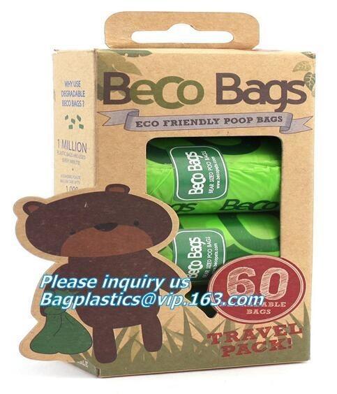 Buy cheap Earth-Friendly Dog 100% Compostable Bags For Poop,4Refill Rolls,60Bags Total, Pet Dog Waste Poop Plastic Garbage Bag 100 from wholesalers