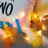 Buy cheap Christmas Festival Led String Light Colorful Artificial Feather Wedding Hanging Light Battery Powered Wall Party Holiday from wholesalers