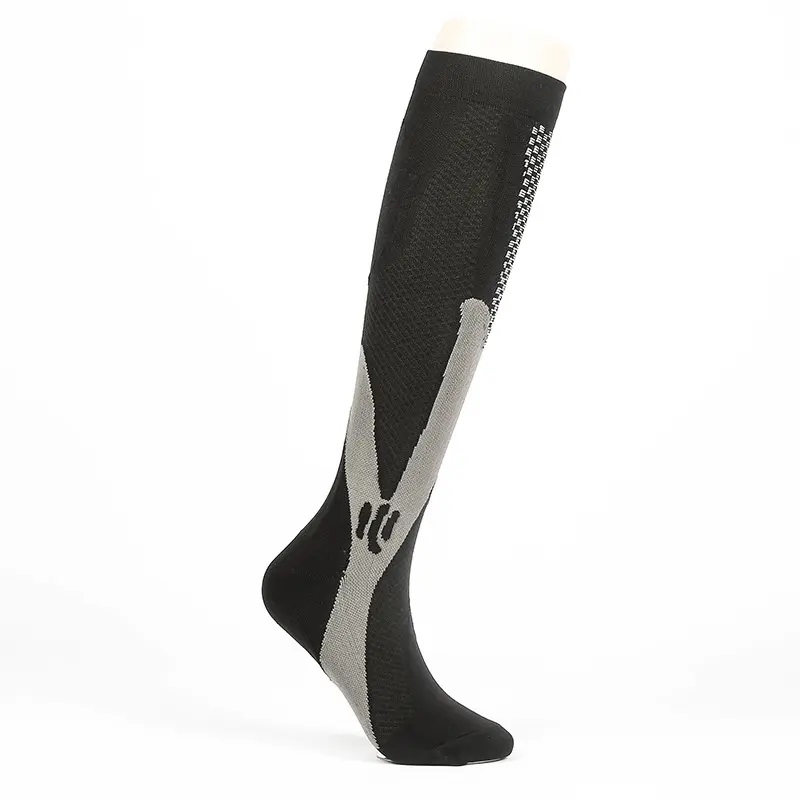 Breathable High Knee Soccer Socks with Custom Anti-Slip Design and Standard Thickness