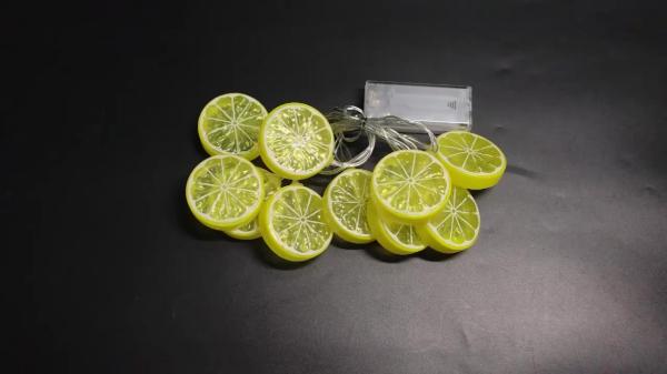 LED Lemon Garland Orange Slices String Light Yard Wedding Home Party Bedroom