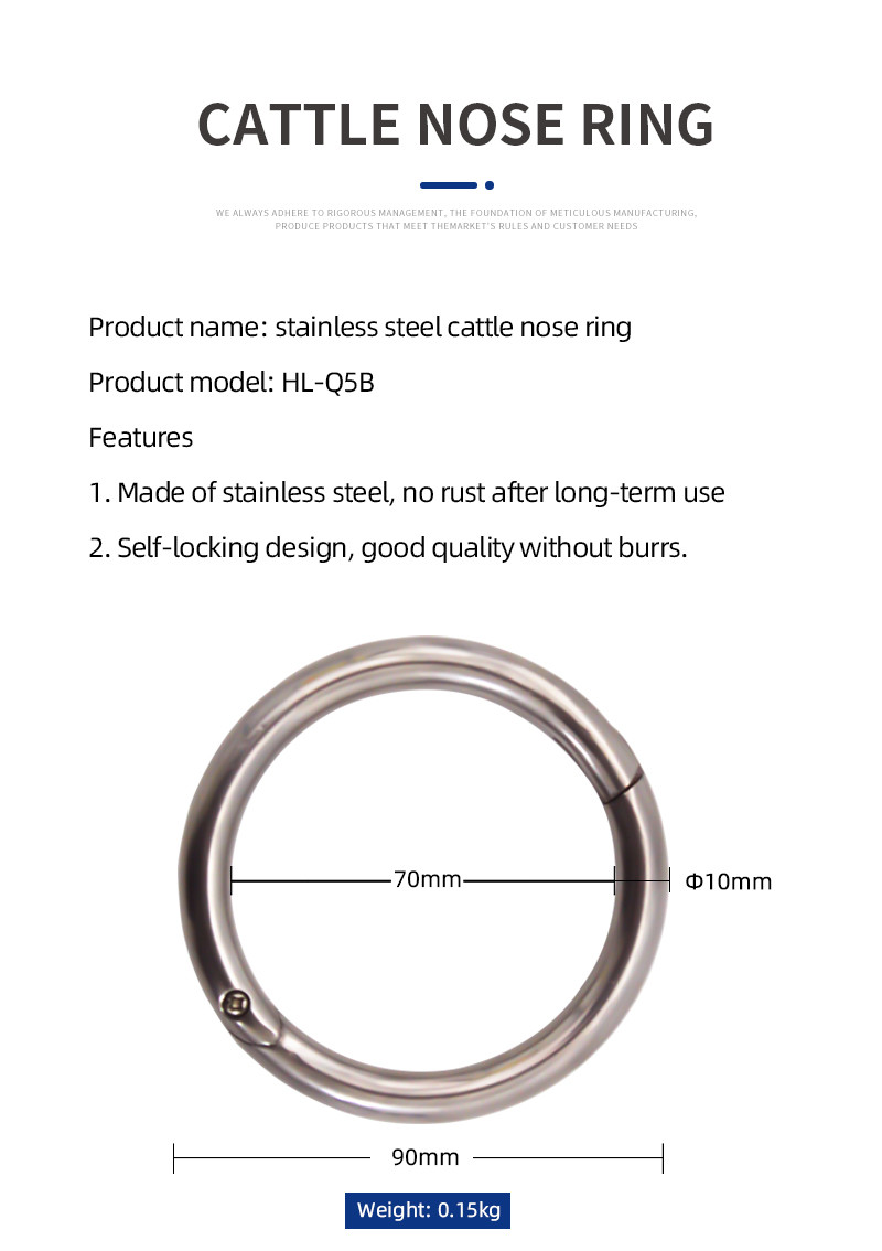 Self Locking Bull Nose Ring Perfect Combination Of And Efficiency
