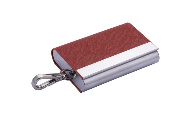 Buy cheap Slim Metal And PU Snap Closure Card Holder Organizer from wholesalers