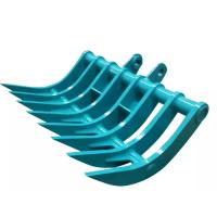 Buy cheap 200-4000kg Steel Excavation Brush Rake With Sharp Tines Customizable Color product