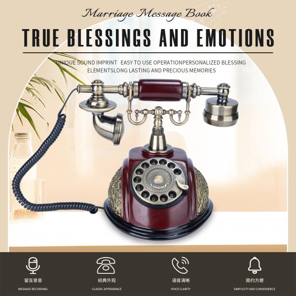 Buy cheap Memorable Message Guest Phone Book Robust Clear Recording Wedding Record Guest Book from wholesalers