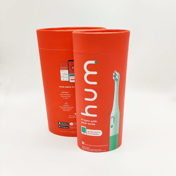 Buy cheap Red FDA Paper Cans Packaging Craft Storage Twist Oval Toothbrush Recyclable Kraft Paper Tube from wholesalers