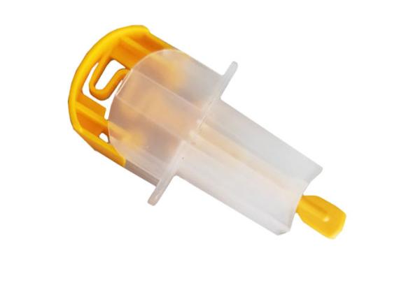 Buy cheap 30g Twist Blood Lancet Medical Button Activated Yellow Color Safety from wholesalers