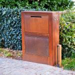Outdoor Front Decoration Letterbox Boxes Corten Steel Garden Art Sculpture