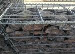 Silver Wire Gabion Baskets , Gabion Wall Cages For Rock Retaining Walls