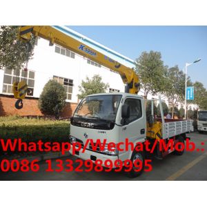 Buy cheap Customized DONGFNEG 4*2 LHD 3.2 telescopic crane boom mounted on cargo truck for sale,HOT SALE! cargo truck with telesco from wholesalers