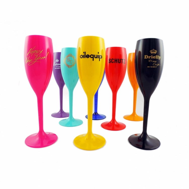 Chandon Coloured Polycarbonate Champagne Flutes 165ml 5.5oz Acrylic Wine Glass