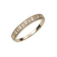 Buy cheap Filigree Style Real Diamond Jewellery Ring Round Cut 2.5mm 1.3mm Size product