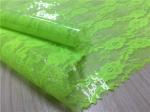 Transparent Tpu Leather Bonded Fluorescent Green Lace Fabric For Ladies Coat