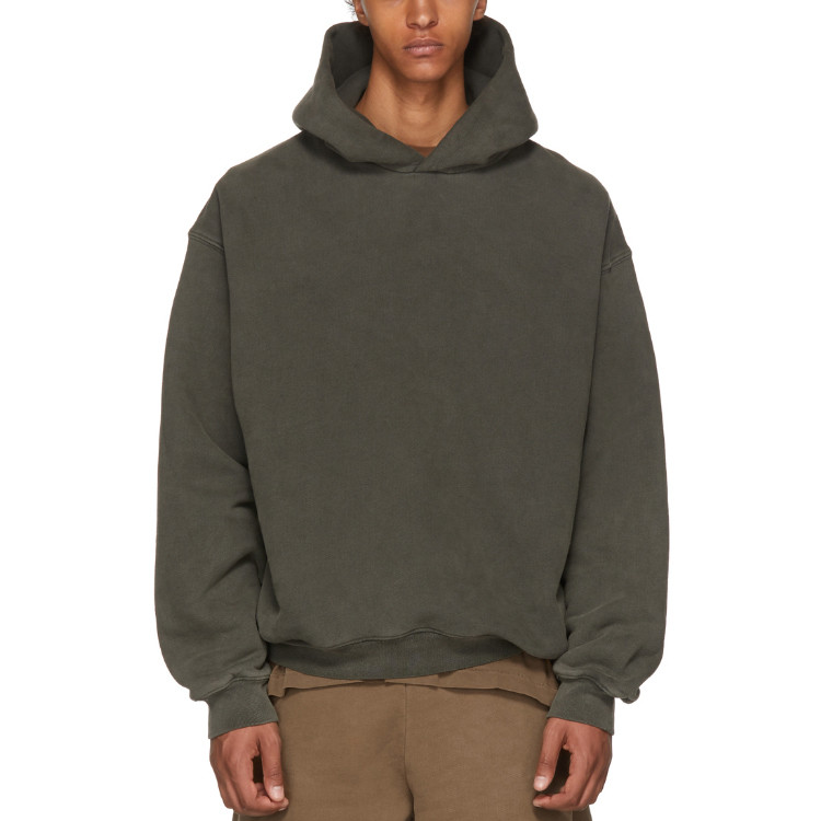 Custom Non Drawstring Blank Oversized Sweatshirts Black Cropped Hoodies
