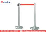 Stainless Steel Security Bollards Outdoor Metal Queue Way Retractable Safety