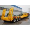 Buy cheap Low Bed 4 Axle Heavy Duty Lowboy Truck Trailer / Container Diesel Semi Tractor from wholesalers