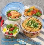 550ml Microwavable Plastic Disposable Food Packaging Container Rice Bowls For