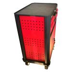Red And Black Metal Tool Trolley / Workshop Auto Repair Hardware Storage Cabinet