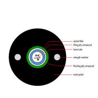Buy cheap Outdoor Single Mode G652D Armoured Fibre Optic Cable GYXTW Steel Wire product