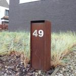 Metal Letter Box Corten Steel Sculpture Outdoor Art Polishing Craft