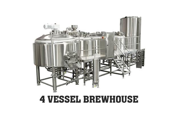 Mirror SUS304 Large Brewing Equipment 2MM PU Insulation With Steam / Electric