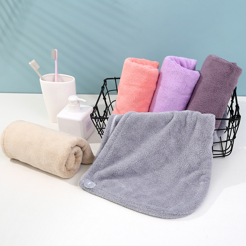 Thickened Coral Velvet Dry Hair Cap for Women 25*63cm 50g Super Absorbent and Quick Drying