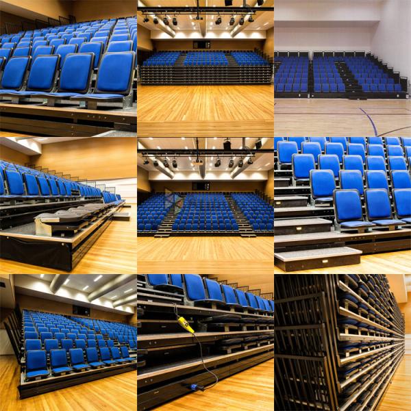Foldable Audience Bleachers Telescopic Bleacher Seating System