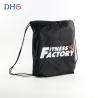 Buy cheap Lightweight Fabric Black Drawstring Backpack Fashionable Bright Elegant Look from wholesalers