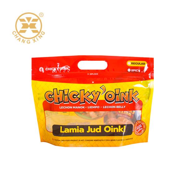 Custom Printing Zip Lock Rotisserie Chicken Packaging Bags 500g Standing With