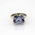 Women Fashion Jewelry Lavender Aemthyst Cubic Zirconia Silver Ring(F28)