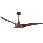 3 Rotary Vane DC220V LED 12W Wood Ceiling Fan Light for Household Hotel