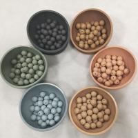 Buy cheap New Color BPA Free Baby Chew Necklace Round Silicone Teething Beads Brown/pink product