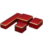 Custom Plastic Spray Painted Square Luxury Necklace Ring Red LED Jewelry Box