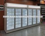 Frozen products upright 1500 liter display freezer with glass door