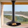 Buy cheap Hotel Indoor Suspended Heating Steel Stove Hanging Rotating Wood Fireplace from wholesalers