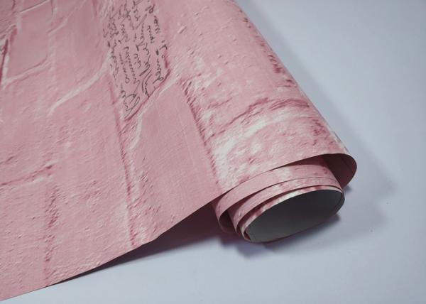 Buy cheap Pink Washable Self Adhesive Brick Wallpaper Environmental Dustproof from wholesalers
